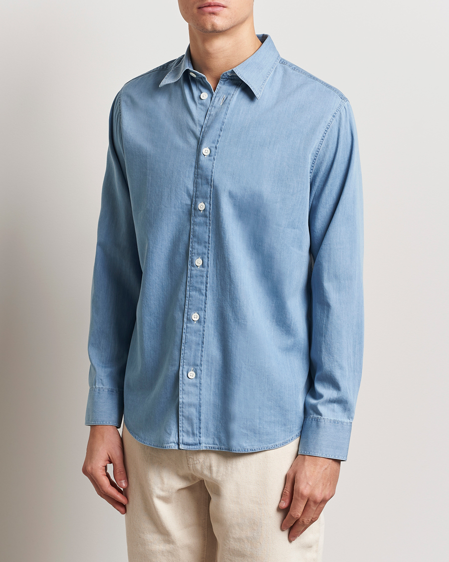 Herren | Hemden | NN07 | Colby Denim Shirt Bleach Indigo