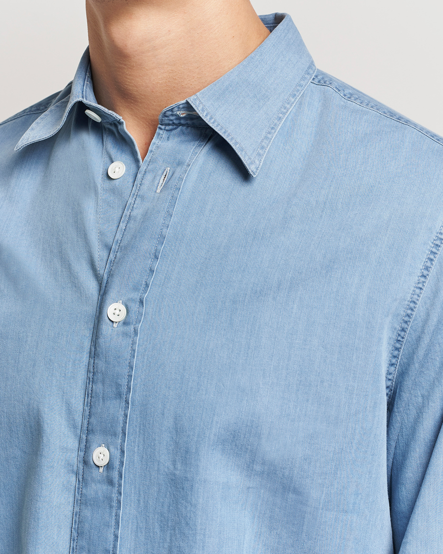 Herren | Hemden | NN07 | Colby Denim Shirt Bleach Indigo
