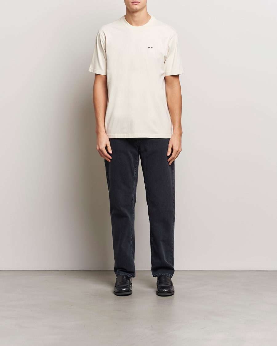 Herren | T-Shirts | NN07 | Adam Logo Crew Neck T-Shirt Ivory