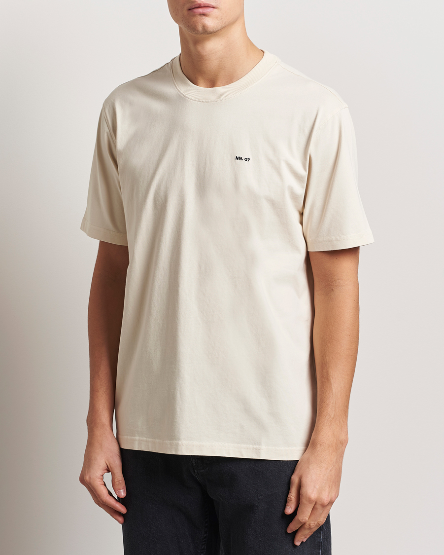 Herren | T-Shirts | NN07 | Adam Logo Crew Neck T-Shirt Ivory