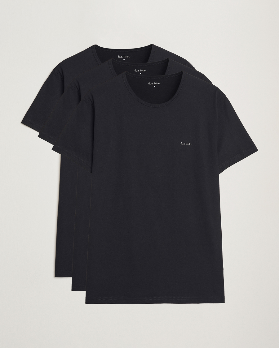 Herren | T-Shirts | Paul Smith | 3-Pack Crew Neck T-Shirt Black