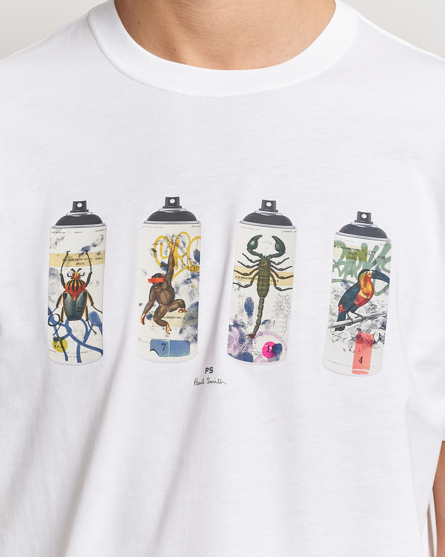 Herren | T-Shirts | PS Paul Smith | Spray Cans Crew Neck T-Shirt White