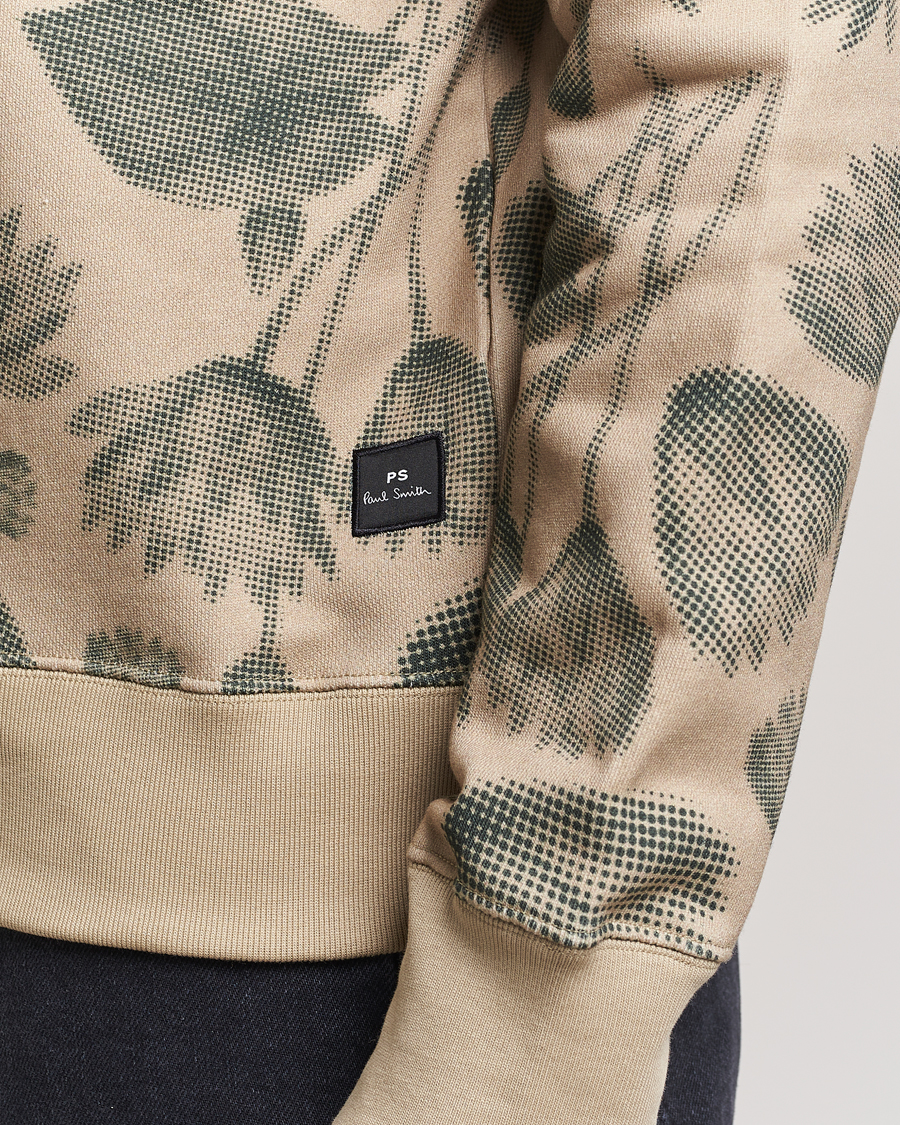 Herren | Pullover | PS Paul Smith | Flower Printed Crew Neck Sweatshirt Light Brown