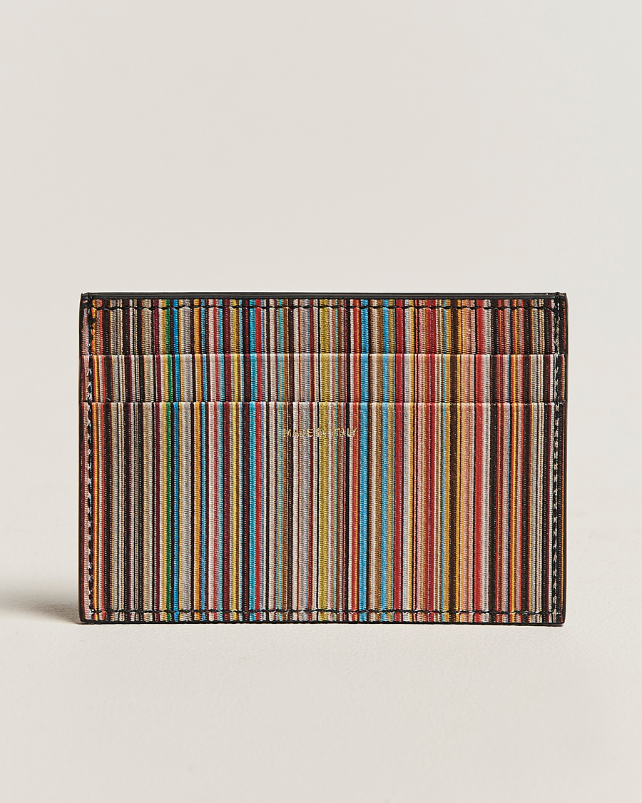 Herren | Geldbörsen | Paul Smith | Signature Stripe Leather Card Holder Black