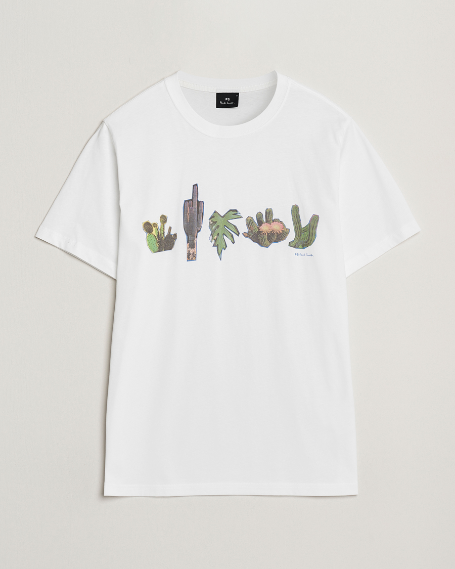 Herren | T-Shirts | PS Paul Smith | Cactus Line Up Printed T-Shirt White