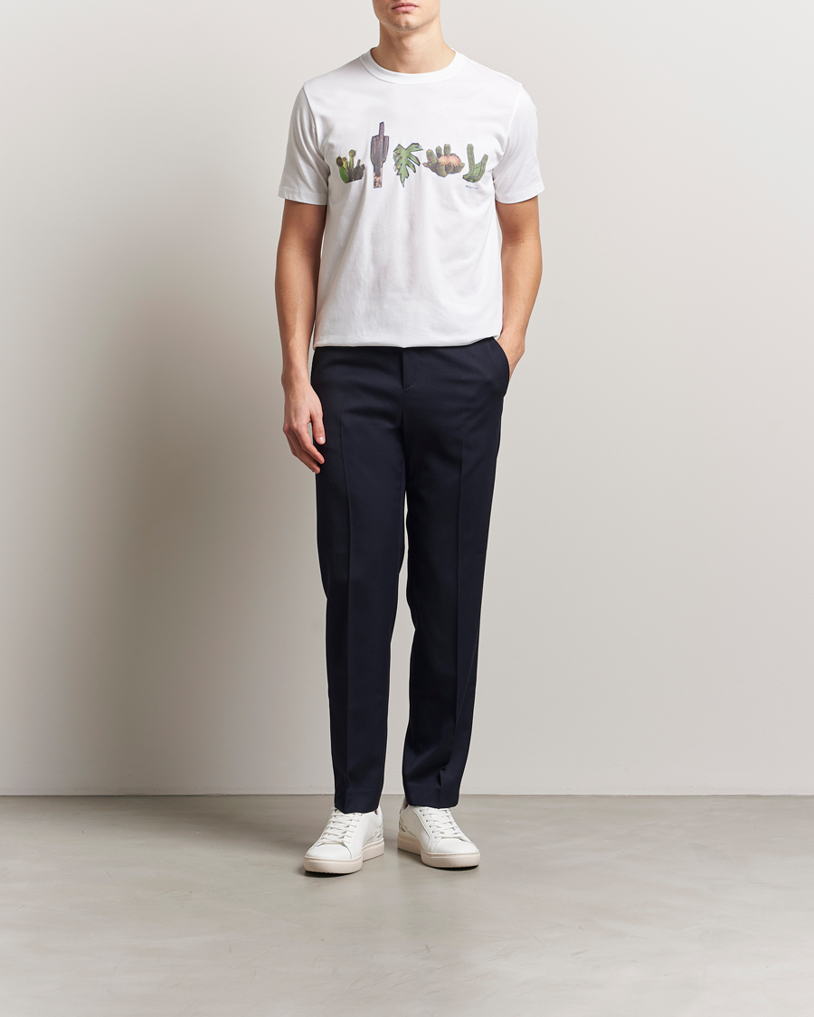 Herren | T-Shirts | PS Paul Smith | Cactus Line Up Printed T-Shirt White