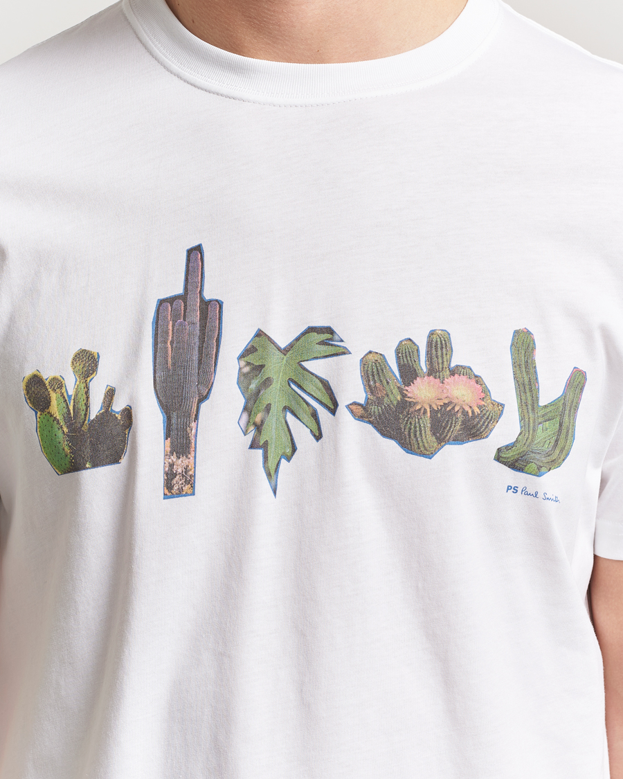 Herren | T-Shirts | PS Paul Smith | Cactus Line Up Printed T-Shirt White