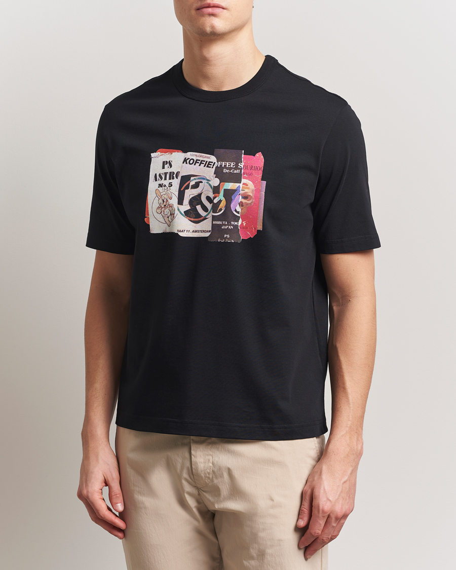 Herren | T-Shirts | PS Paul Smith | Cut & Paste Printed T-Shirt Black