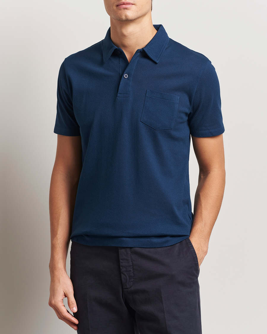Herren | Poloshirts | Sunspel | Riviera Polo Shirt Naval Blue