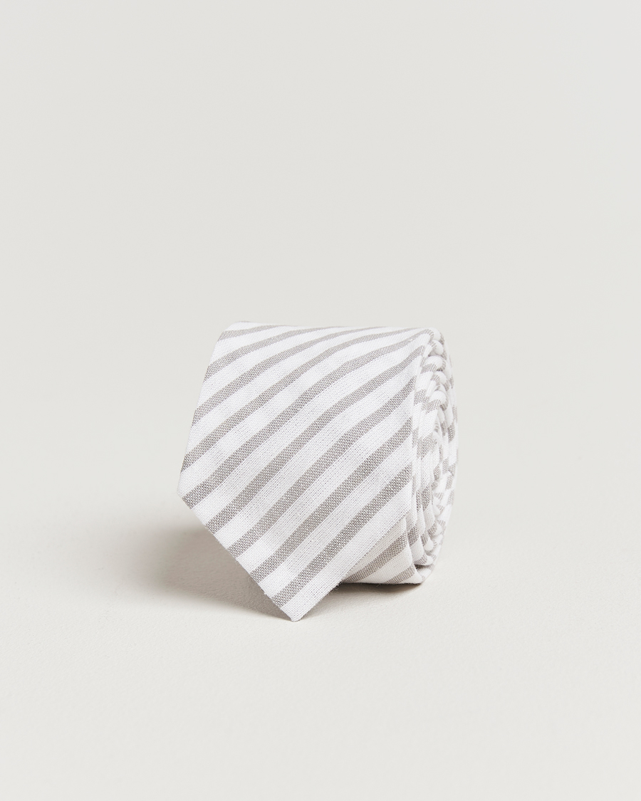 Herren | Krawatten | Thom Browne | Uniform Stripe Cotton Tie Grey/White