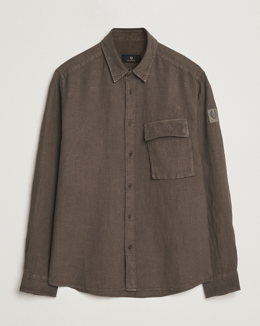 Herren | Hemden | Belstaff | Scale Linen Shirt Army