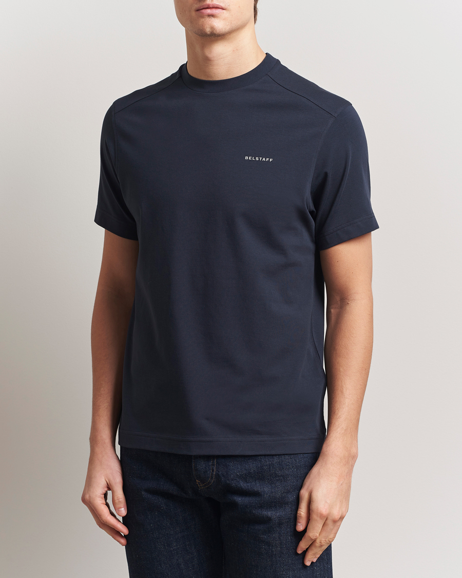 Herren | T-Shirts | Belstaff | Alloy Cotton T-Shirt Navy