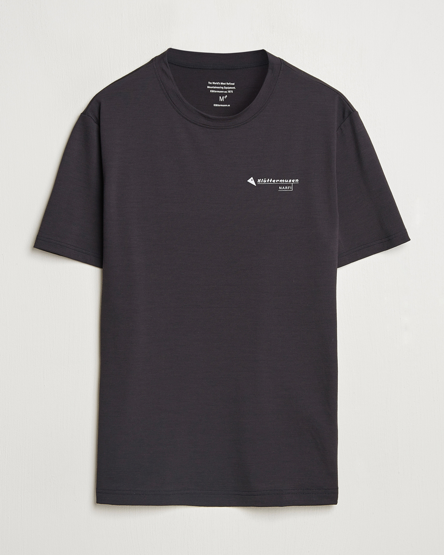 Herren | T-Shirts | Klättermusen | Narfi Short Sleeve Running T-Shirt Raven