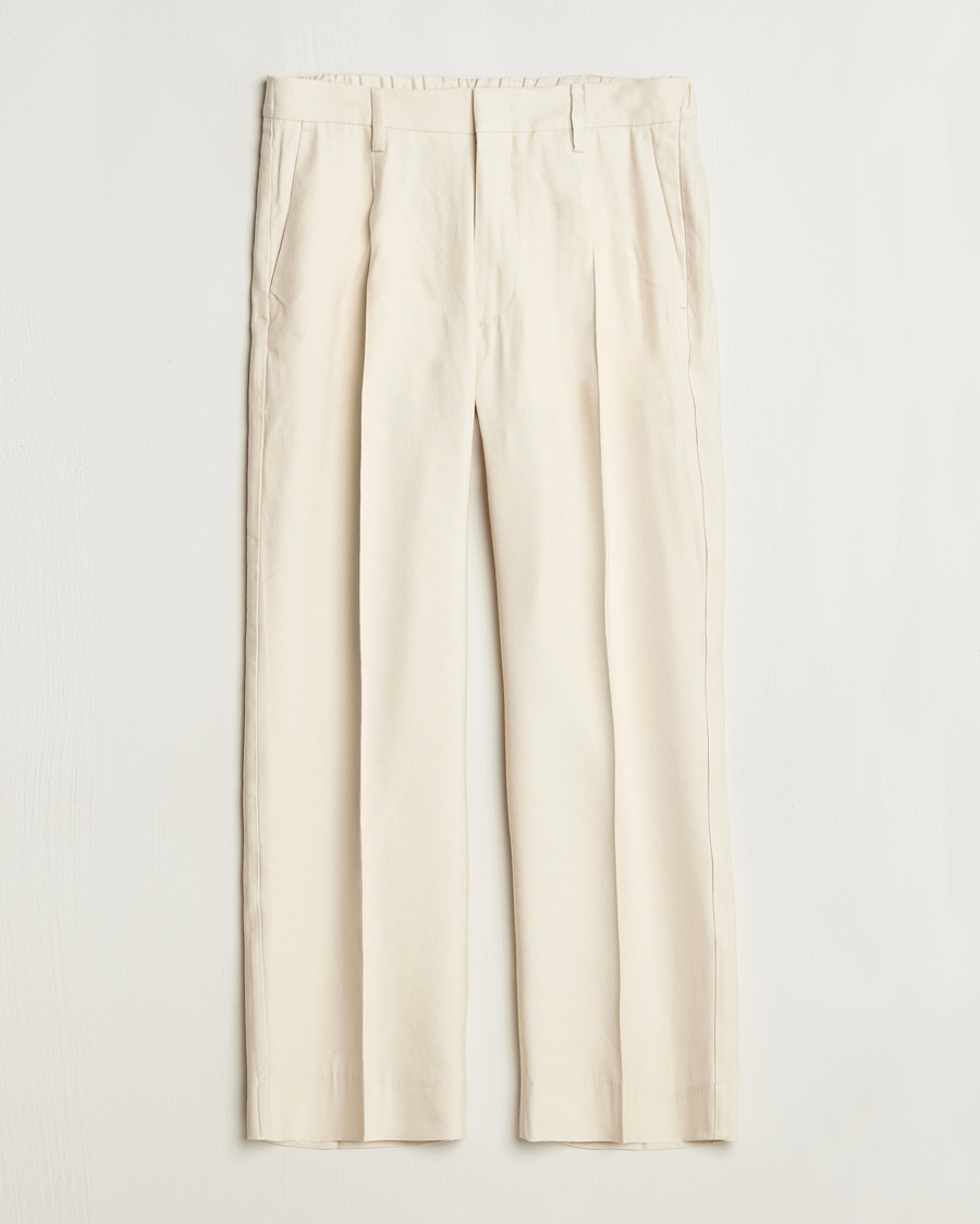Herren | Hosen | NN07 | Kay Linen/Viscose Drawstring Trousers Ivory