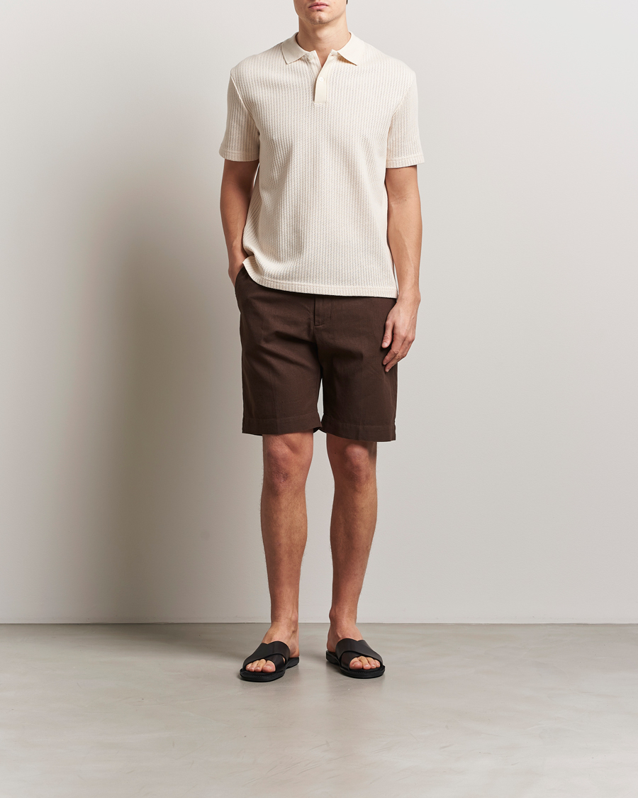 Herren | Shorts | NN07 | Billie Cotton/Linen Drawstring Shorts Demitasse Brown