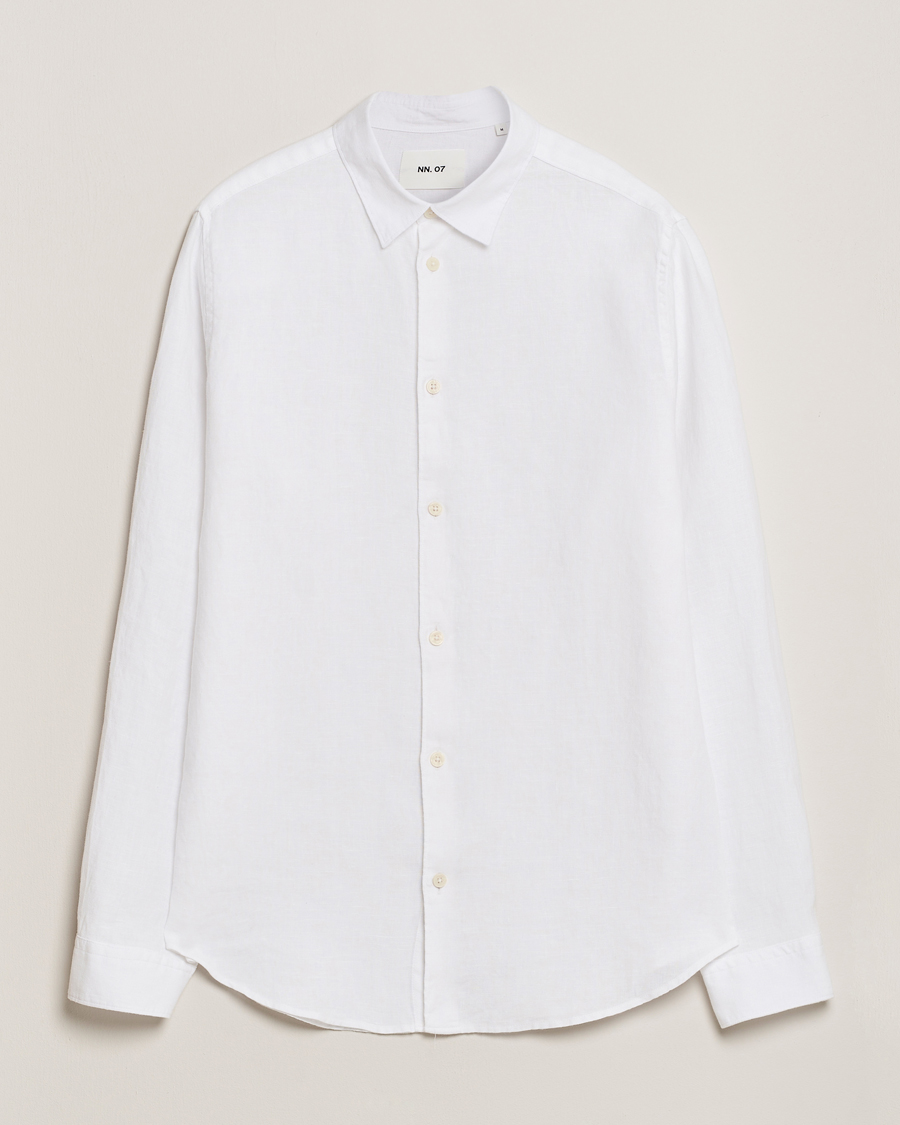 Herren | Hemden | NN07 | Enzo Linen Shirt White