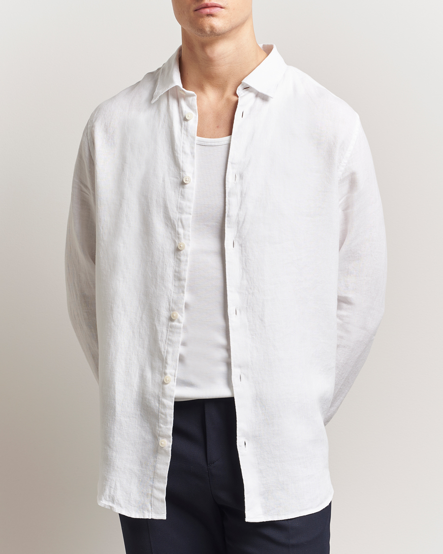 Herren | Hemden | NN07 | Enzo Linen Shirt White