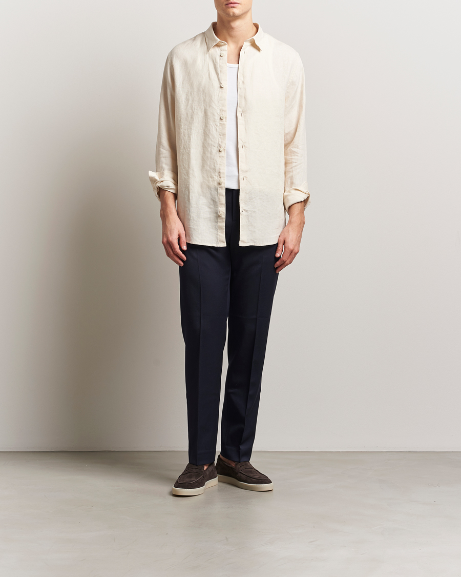 Herren | Hemden | NN07 | Enzo Linen Shirt Ecru