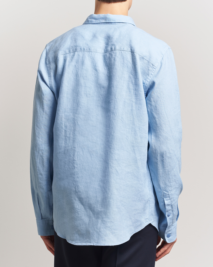 Herren | Hemden | NN07 | Enzo Linen Shirt Cerulan Blue