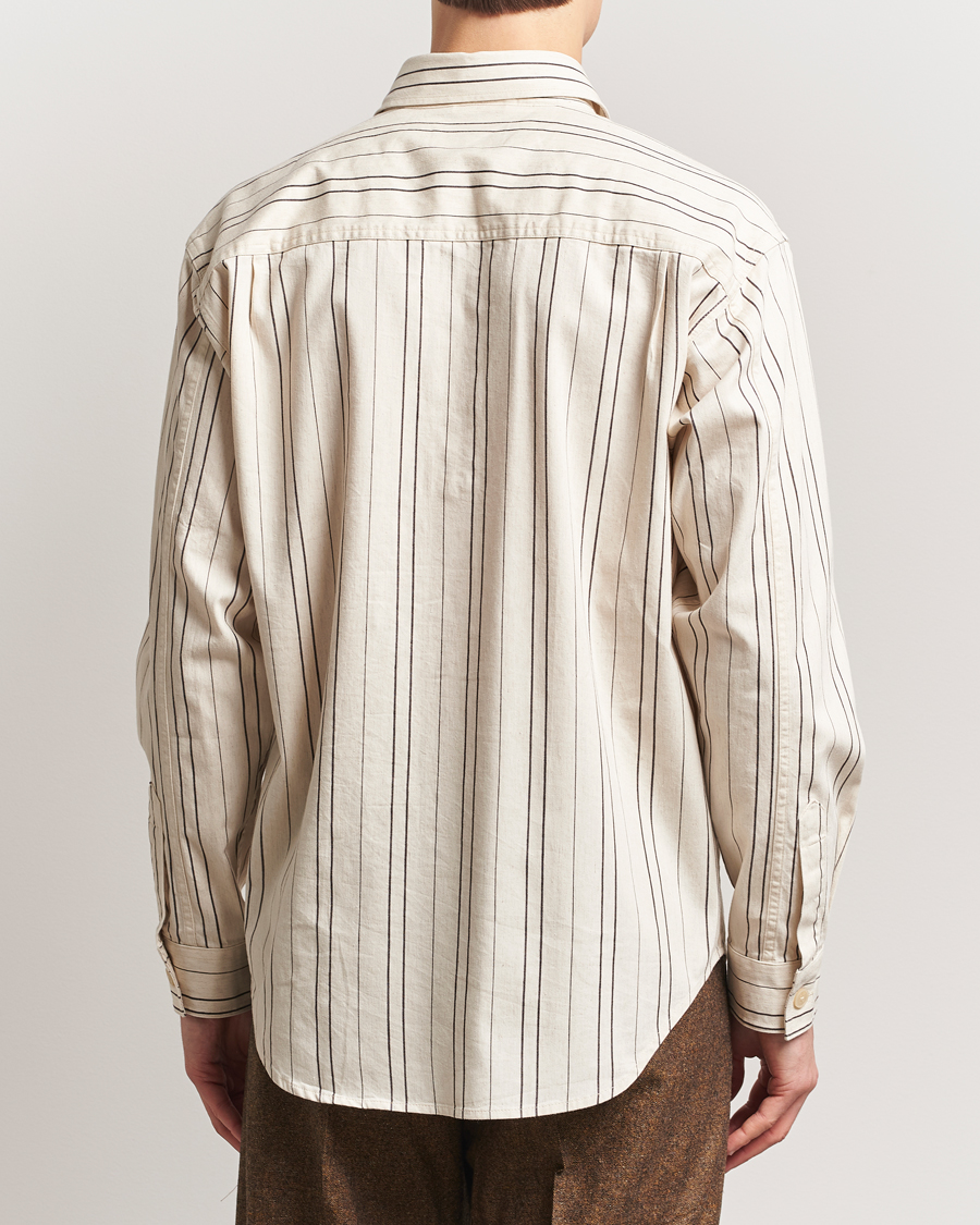 Herren | Hemden | NN07 | Adwin Striped Overshirt Ecru/Black