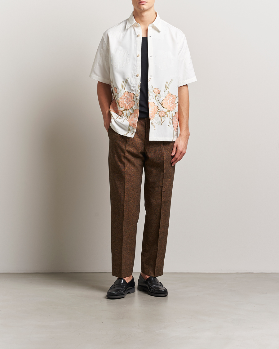 Herren | Hemden | NN07 | Freddy Flower Short Sleeve Shirt White Multi