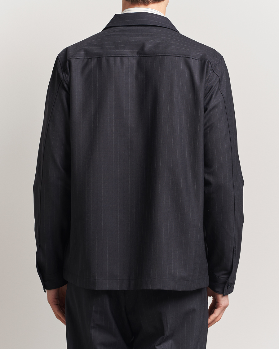 Herren | Hemden | NN07 | Zander Pinstriped Overshirt Navy/White