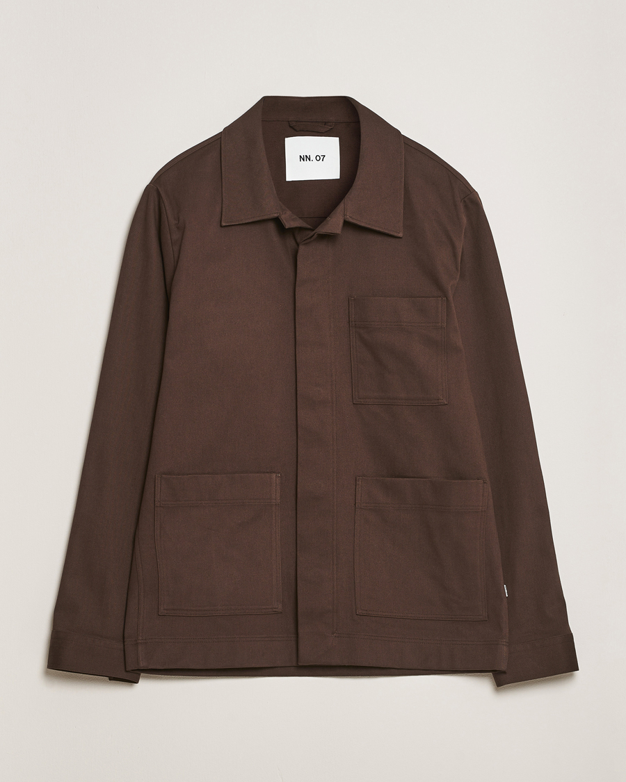 Herren | Hemden | NN07 | Olav Pocket Overshirt Demitasse Brown