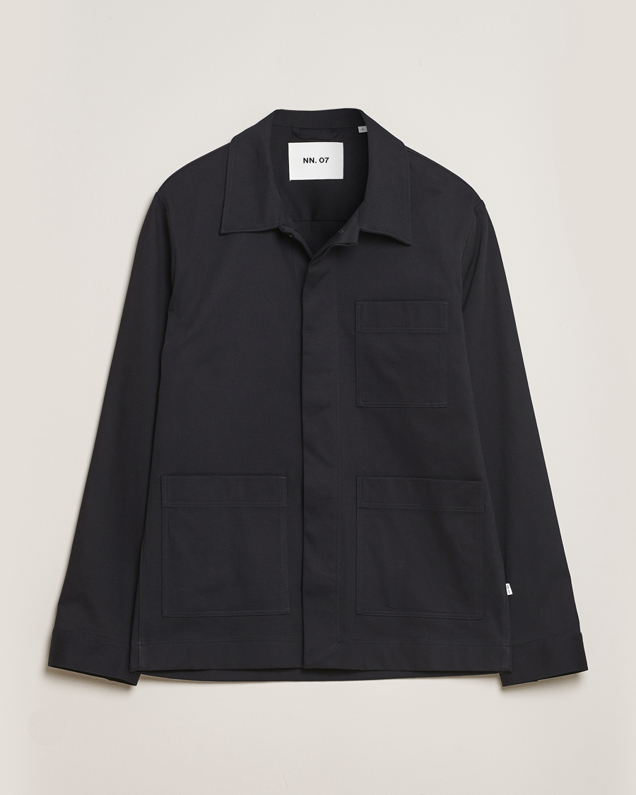 Herren | Hemden | NN07 | Olav Pocket Overshirt Black