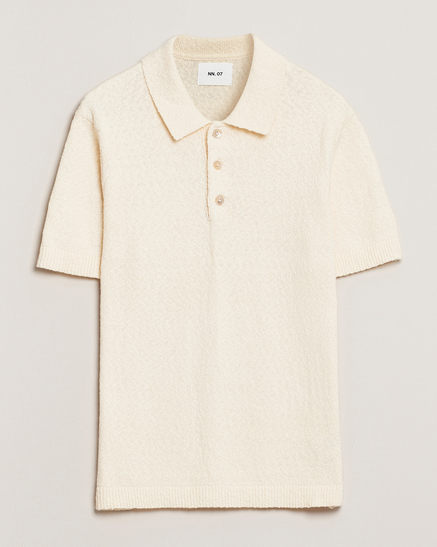 Herren | Poloshirts | NN07 | Randy Knitted Polo Ecru