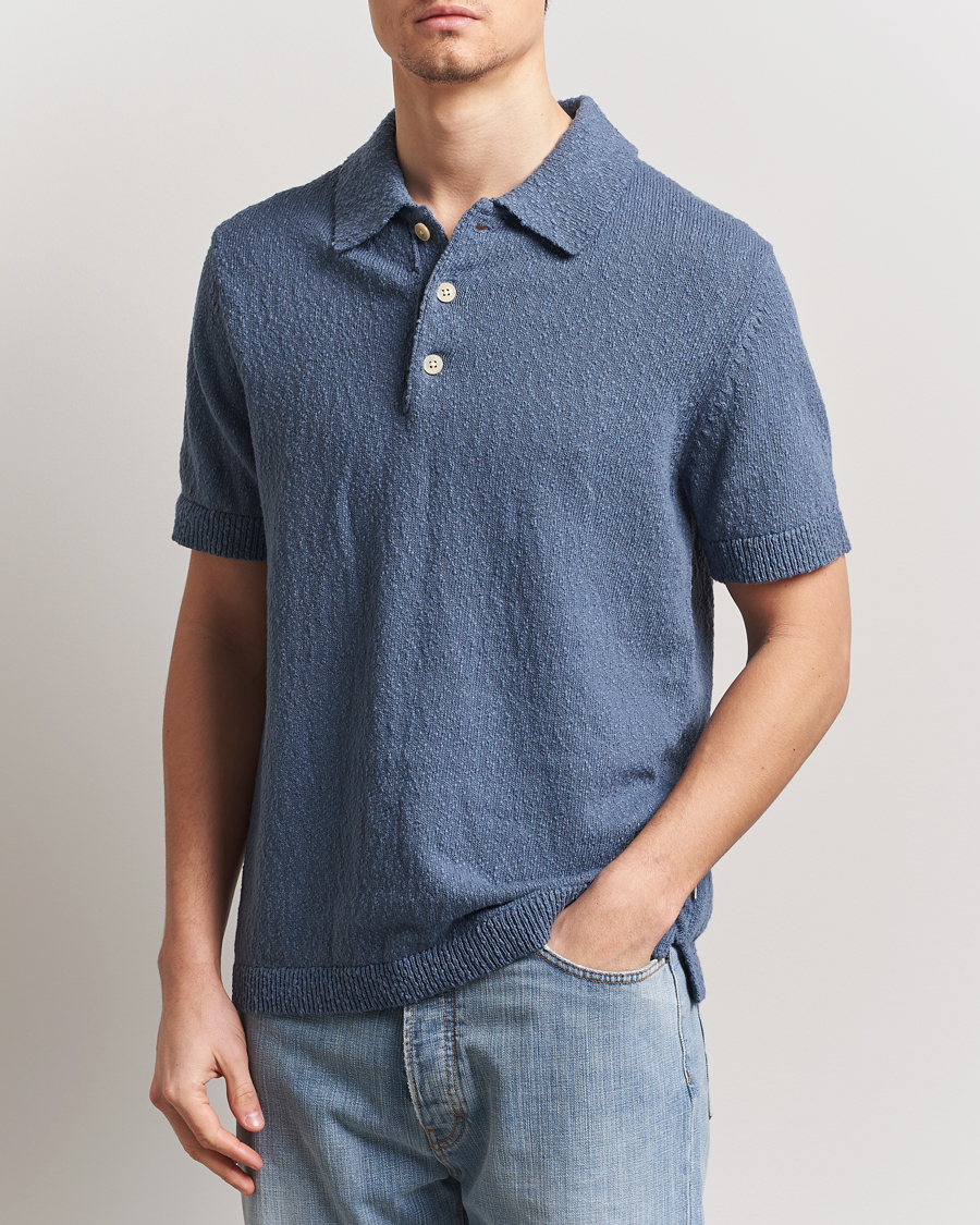 Herren | Poloshirts | NN07 | Randy Knitted Polo Bering Blue