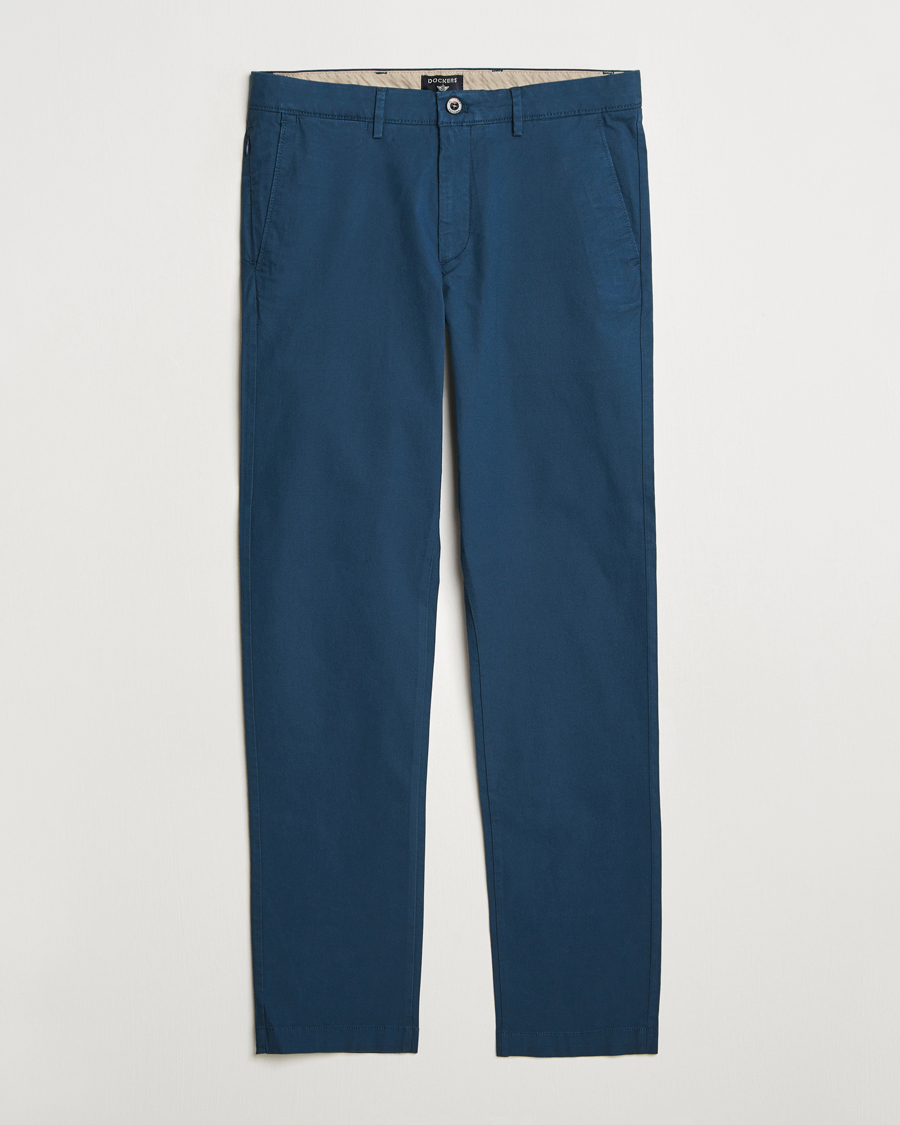 Herren | Hosen | Dockers | Crafted Khaki Slim Cotton/Linen Chino Stratified Sea