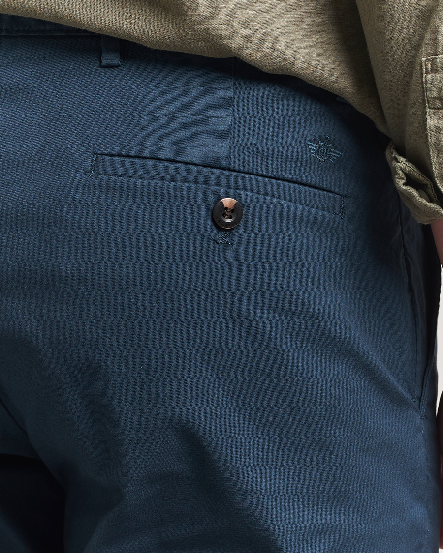 Herren | Hosen | Dockers | Crafted Khaki Slim Cotton/Linen Chino Stratified Sea
