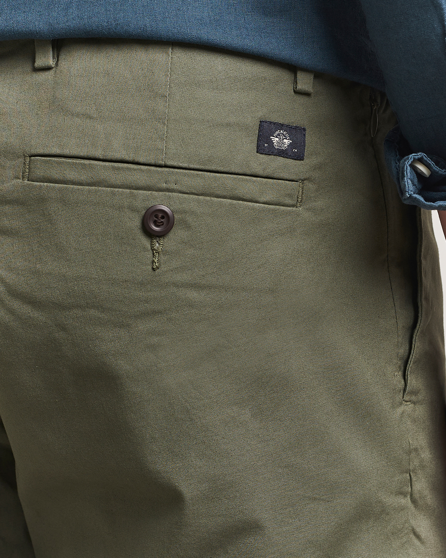 Herren | Shorts | Dockers | Slim Cotton/Linen Shorts Teal Leaf