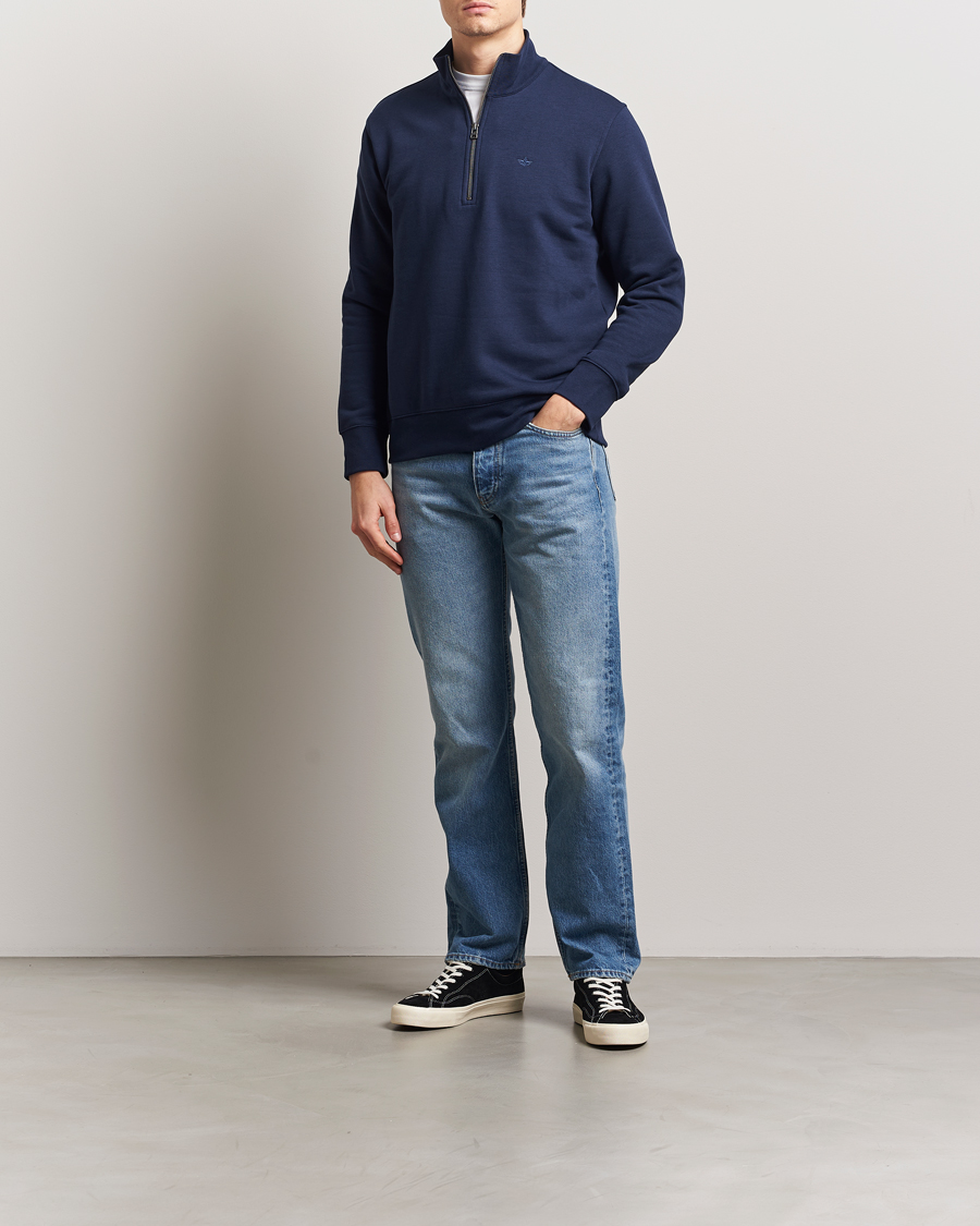 Herren | Pullover | Dockers | Quarter Zip Fleece Navy Blazer