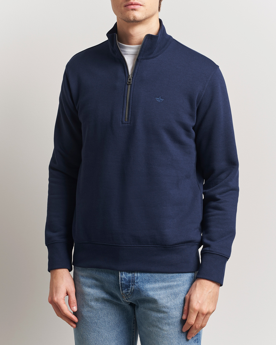 Herren | Pullover | Dockers | Quarter Zip Fleece Navy Blazer