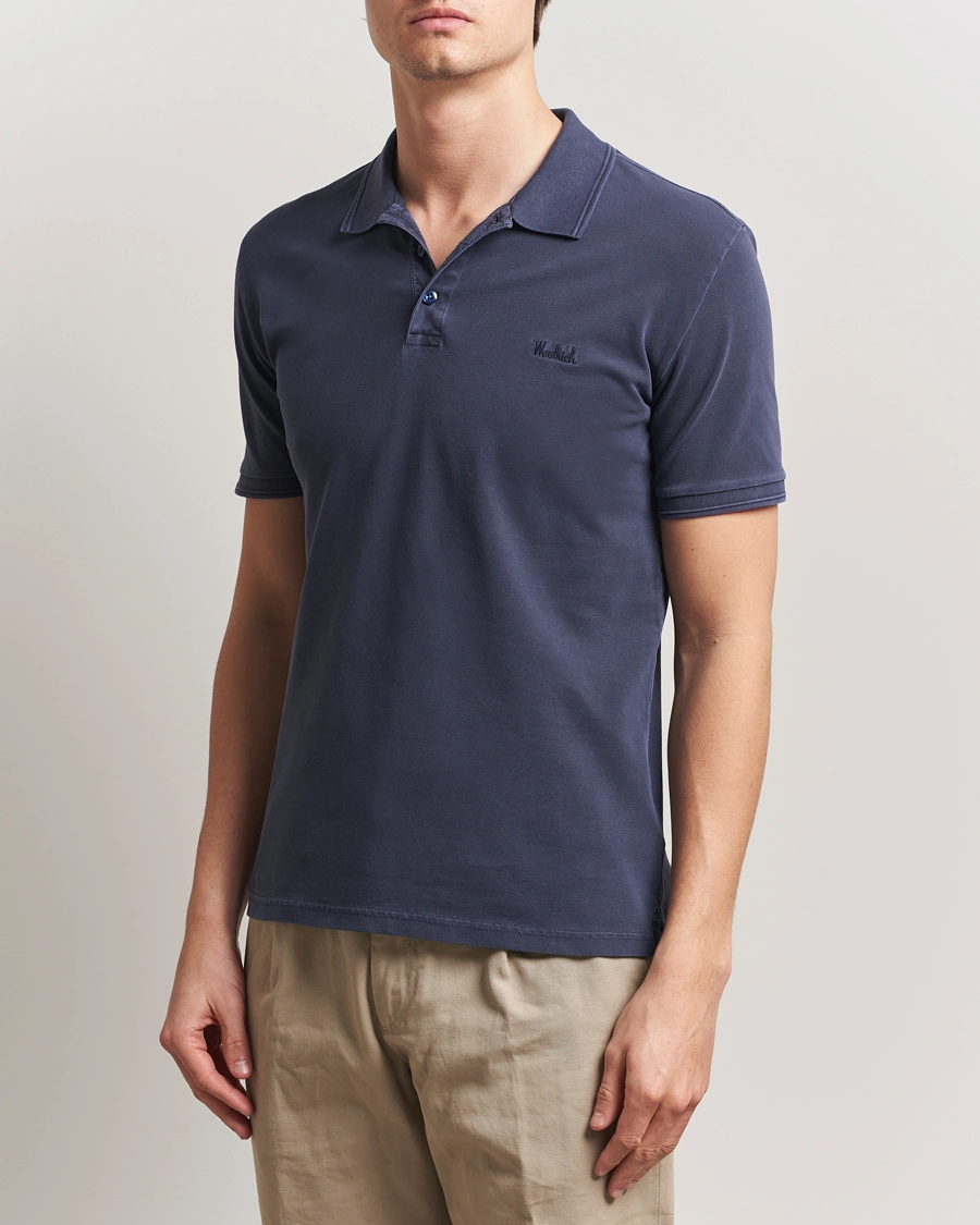 Herren | Poloshirts | Woolrich | Mackinack Polo Melton Blue