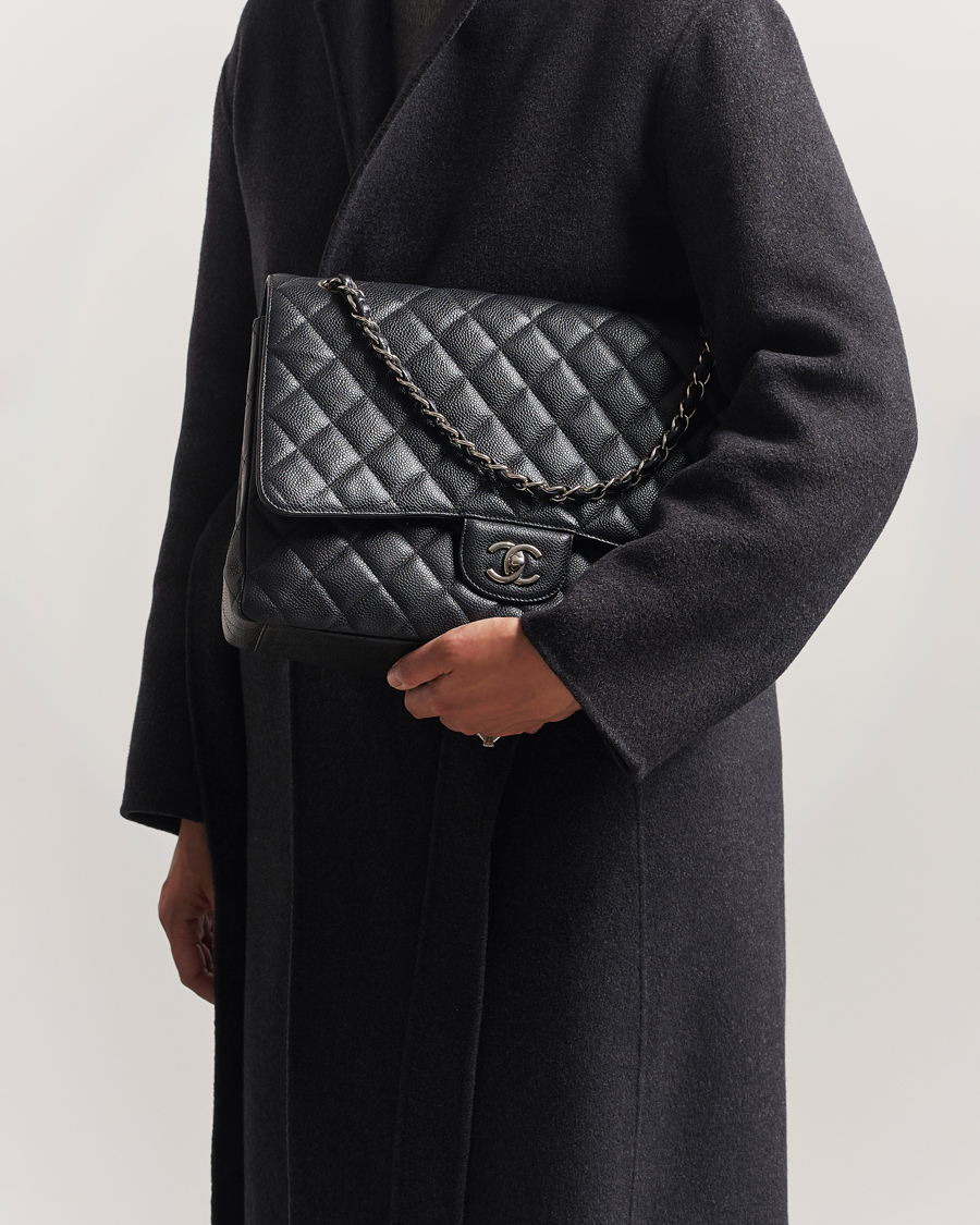 Herren | Gifts for Her | Chanel Pre-Owned | Classic Single Flap Maxi Black Caviar