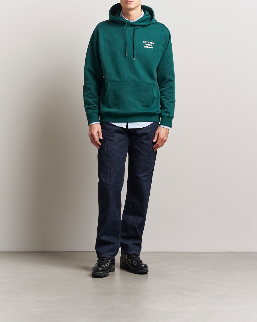 Herren | Pullover | Drôle de Monsieur | Slogan Hoodie Dark Green