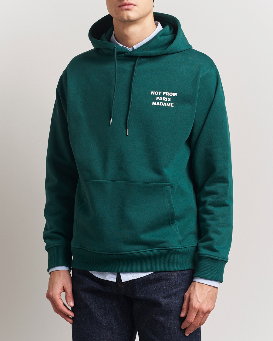 Herren | Pullover | Drôle de Monsieur | Slogan Hoodie Dark Green