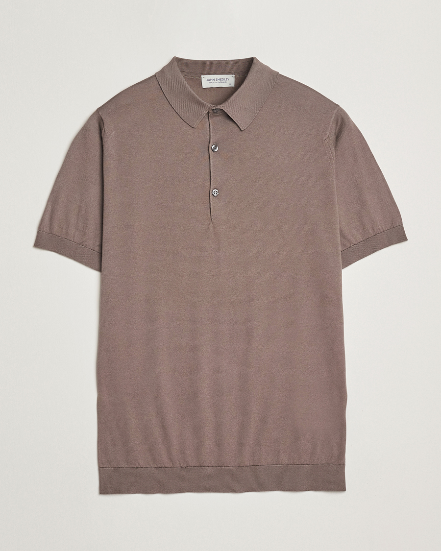 Herren | Poloshirts | John Smedley | Adrian Slim Fit Sea Island Polo Beige Musk