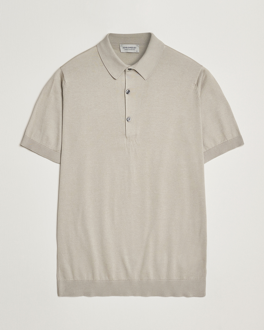 Herren | Poloshirts | John Smedley | Adrian Slim Fit Sea Island Polo Parchment