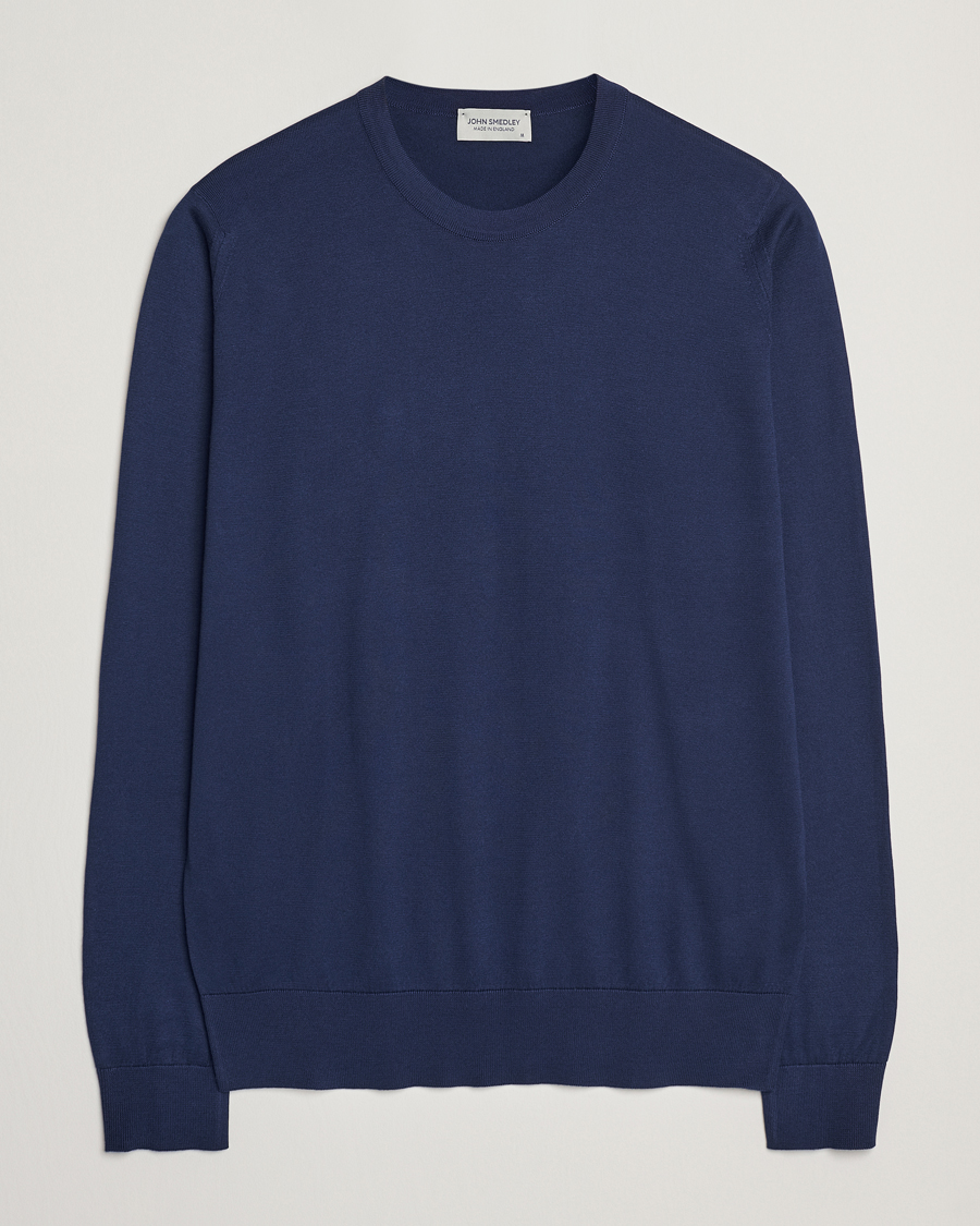Herren | Pullover | John Smedley | Rowland Sea Island Crew Neck Pullover French Navy