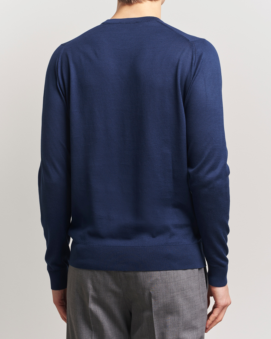 Herren | Pullover | John Smedley | Rowland Sea Island Crew Neck Pullover French Navy