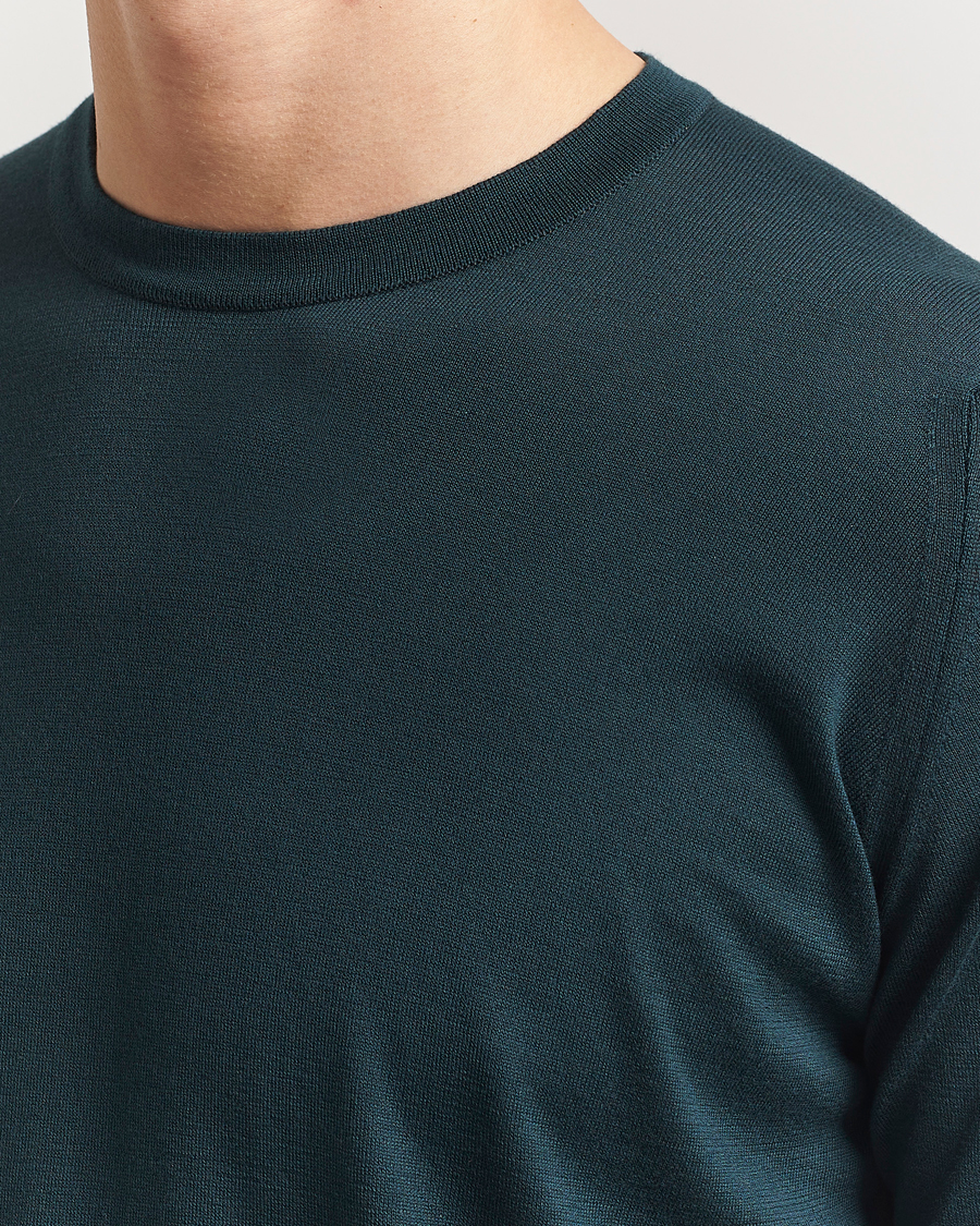Herren | Pullover | John Smedley | Rowland Sea Island Crew Neck Pullover Rain Forest