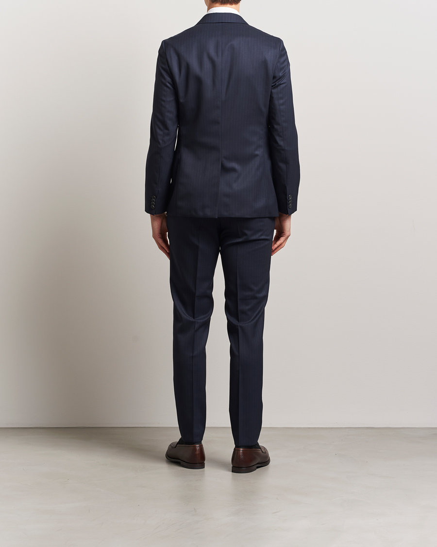 Herren | Anzüge | BOSS BLACK | Houston Wool Pinstriped Suit Dark Blue