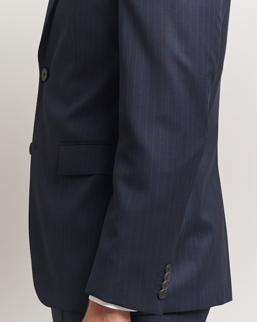 Herren | Anzüge | BOSS BLACK | Houston Wool Pinstriped Suit Dark Blue