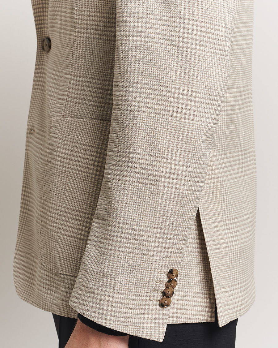 Herren | Sakkos | BOSS BLACK | Hanry Wool Checked Blazer Light Beige