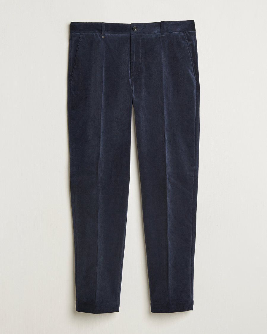 Herren | Hosen | BOSS BLACK | Perin Spring Cord Trousers Dark Blue