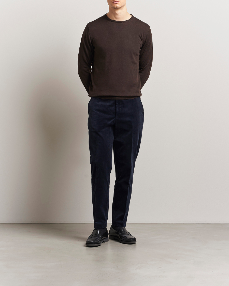 Herren | Hosen | BOSS BLACK | Perin Spring Cord Trousers Dark Blue