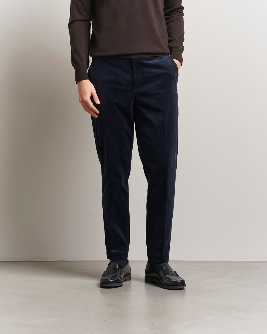 Herren | Hosen | BOSS BLACK | Perin Spring Cord Trousers Dark Blue